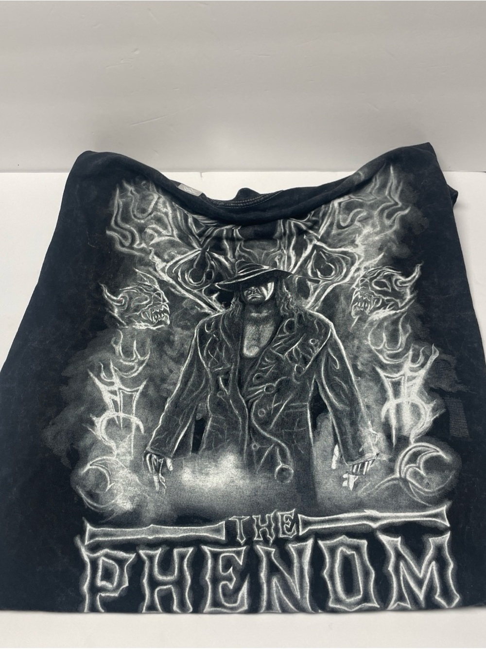 Black "The Phenom" Graphic Tee with White Illustration